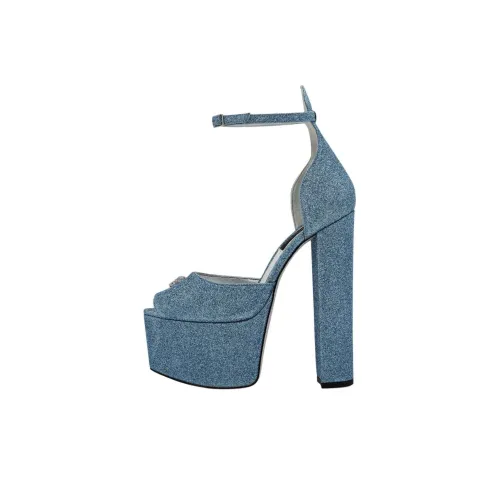 PHILIPP PLEIN One Ремешок Сандалии 12 см Женские Синие