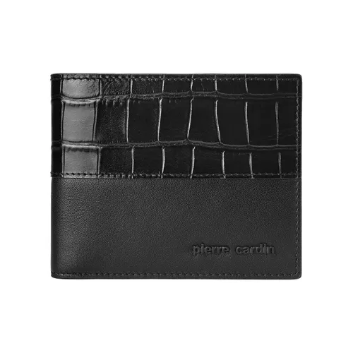 PIERRE CARDIN Корова Кожа Бизнес Минималистский стиль Юность Кошелек Стандартный Мужской Черный
