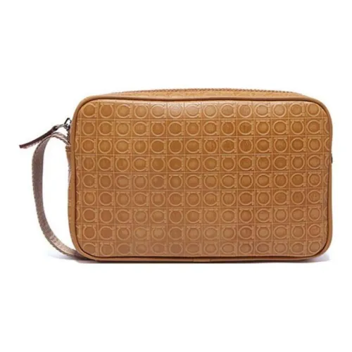 FERRAGAMO Телячья кожа Camera Сумка Клатч Мужской Желтый