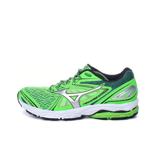 Mizuno Shock Absorbers Slip-Resistant Abrasion-Resistant Low-Top Беговые кроссовки Мужской Зеленый