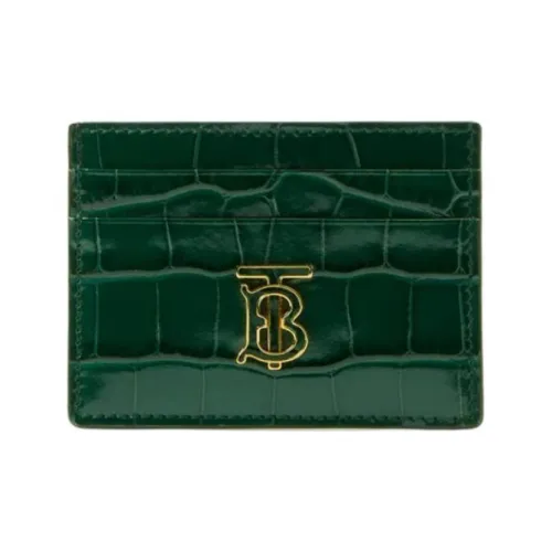 Burberry Телячья кожа Держатель для карт Женский Темно-зеленый