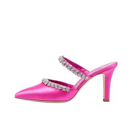 MANOLO BLAHNIK Домашние тапочки Женские Розовые