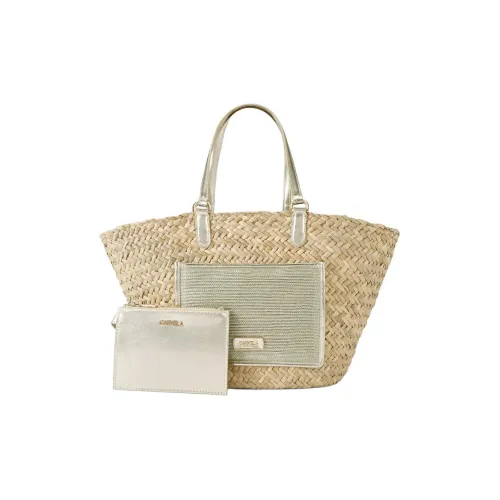 Kurt Geiger London Weave Grass Straw Weave Bag Women's Beige