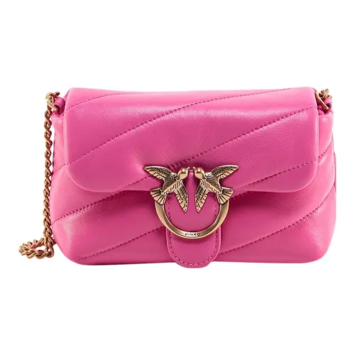PINKO LOVELINK Quilted Кожа Сумка через плечо Женская Розовая