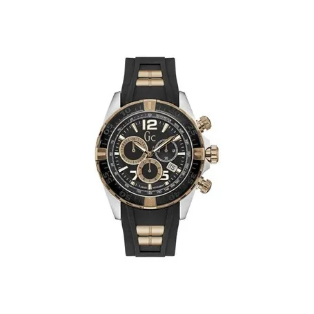 GUESS Мужские часы Кварцевый механизм Силиконовый ремешок 44 мм Черный циферблат Часы Y02011G2