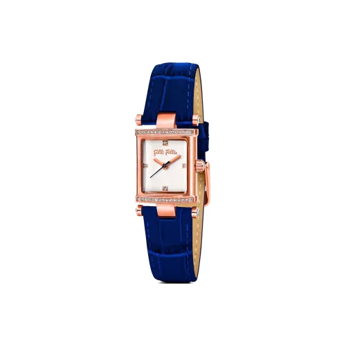 Folli Follie Women's Watch Кварцевый механизм Кожаный ремешок 18 мм Белый циферблат