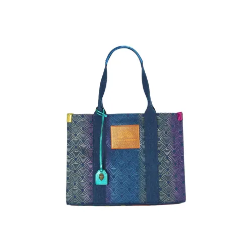 Kurt Geiger London Деним Холщовая Сумка Сумка-тоут Сумка для покупок Сумка большая Женская Синяя