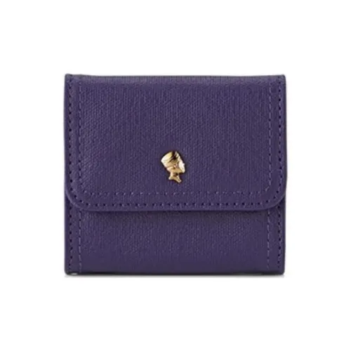 Porter PU (полиуретан) с кожаными вставками кошелек для монет унисекс дымчато-лиловый