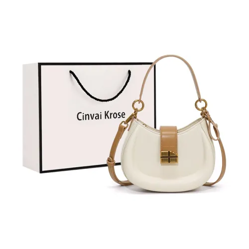 Simvay Clos ПУ (полиуретан) Седло Сумка Сумка через плечо Сумка Маленькая Женская Экрю Коричневый Черный