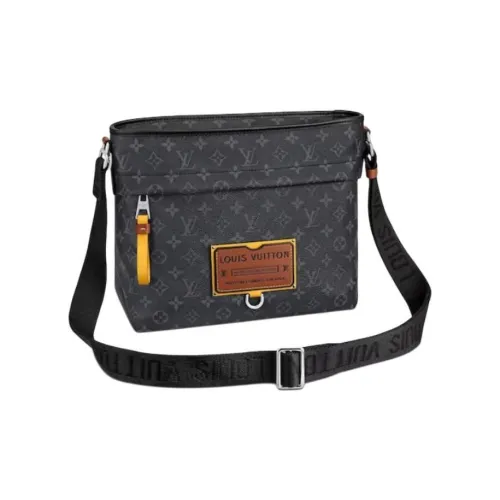 LOUIS VUITTON Холст Курьер Сумка через плечо Маленькая Мужская Черная
