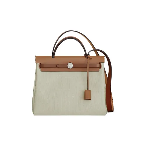 HERMES Herbag Zip Коровья кожа Сумка Сумка через плечо Сумка через плечо Женская Серый