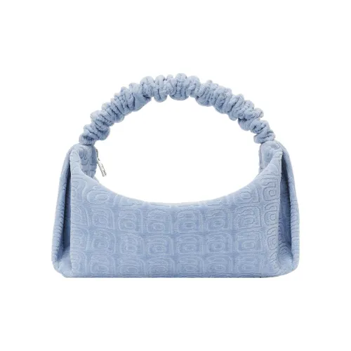 Alexander Wang Scrunchie Вельвет Сумка Маленькая Женская Синяя