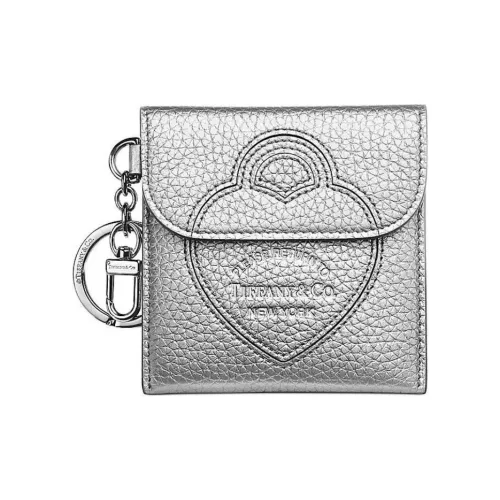 TIFFANY CO. Return To Tiffany Collection Кожа Наппа Подвеска Сумка Мерчандайз Женская Серебряная