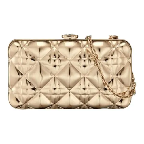 DIOR Металлическая Сумка через плечо Женская Светло-Золотая