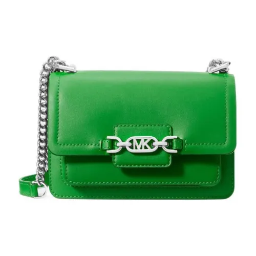 MICHAEL KORS Heather Smooth Leather Crossbody Bag Extra Small Women's Palm Green