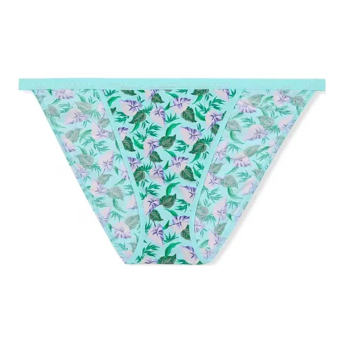 Victoria's Secret Розовый Эластичный Хлопок STRING Бикини Трусы B J L Женское Нижнее Белье 1 Пачка Синий