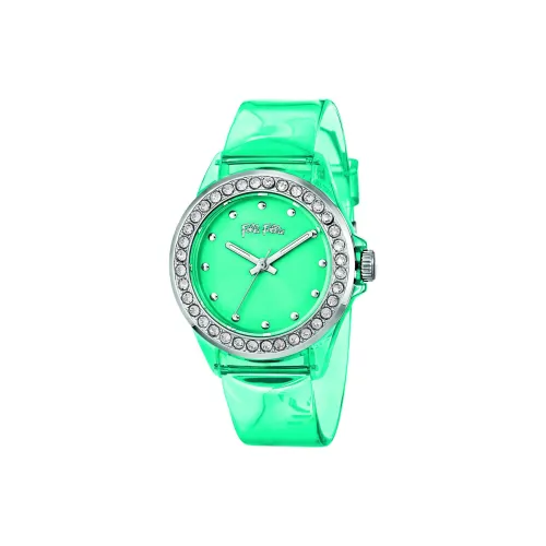 Folli Follie Женские часы Кварцевый механизм Ацетатный ремешок 40 мм Зеленый циферблат