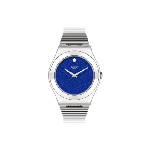 Swatch Quartz Механизм Женские часы 33 мм Синий циферблат Корпус из нержавеющей стали Ремешок из нержавеющей стали