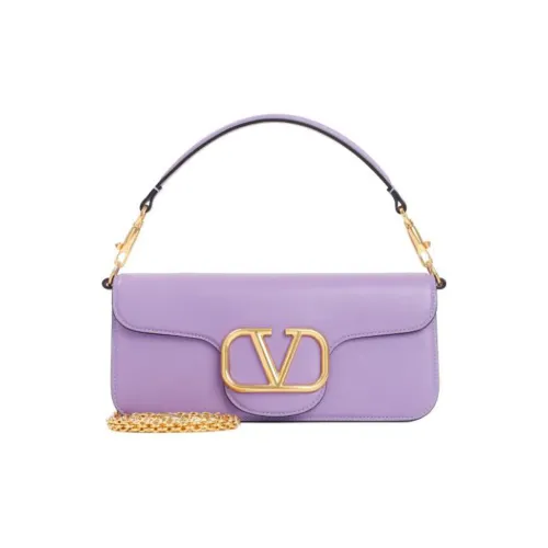 Valentino Locò Телячья кожа Сумка-багет Сумка через плечо Сумка обычная Женская Фиолетовая