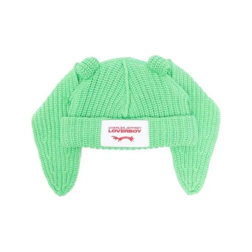 CHARLES JEFFREY Cotton Beanies Men's Green