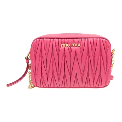 MIU MIU Sheepskin Handheld Crossbody Bag Shoulder Bag Women's Pink