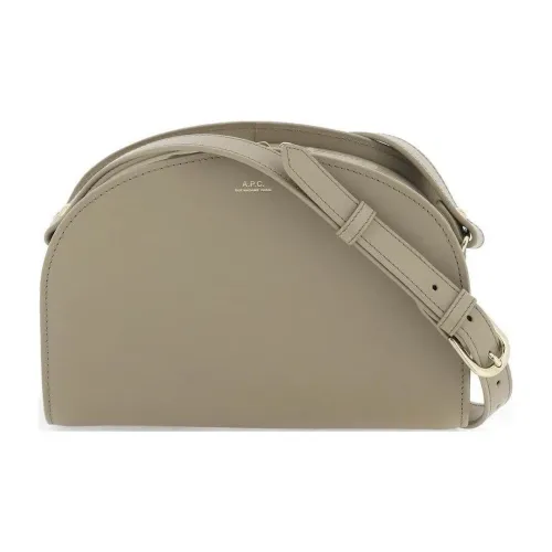 A.P.C Кожа Сумка через плечо Женская Серого цвета