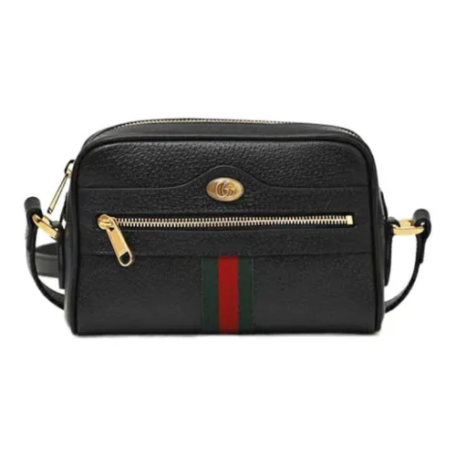 GUCCI Кожа Camera Сумка Сумка через плечо Мини Женская Черная