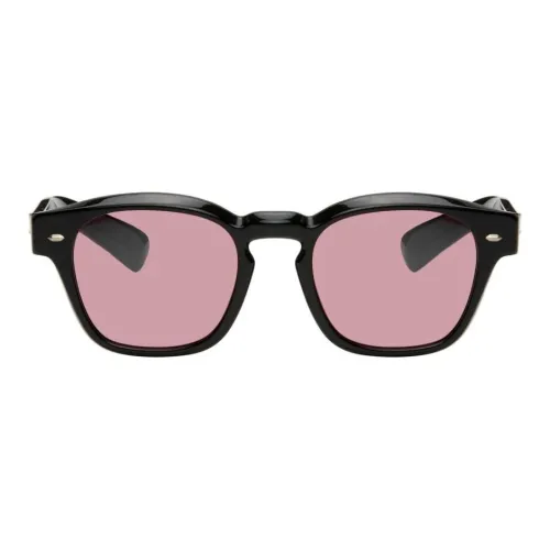Oliver Peoples Ацетат Нерегулярная форма Солнцезащитные очки Мужской Черный