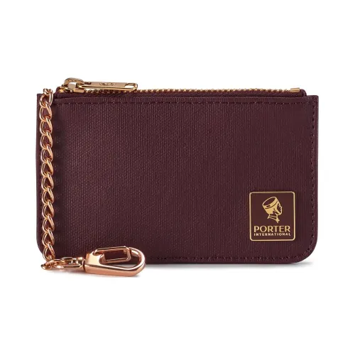 Портер ПУ (полиуретан) Монетница Стандартная Унисекс Бордовый