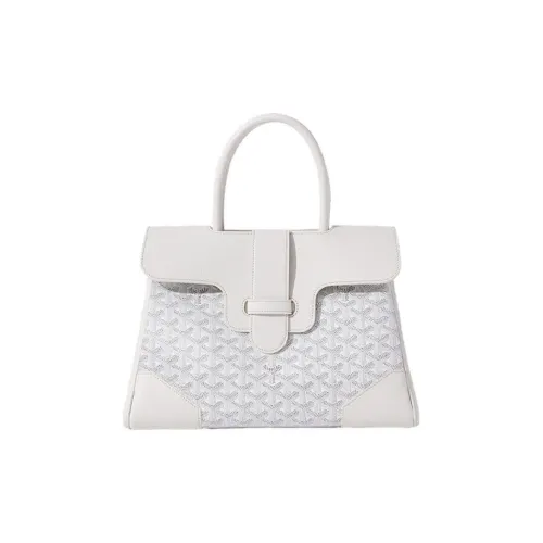 GOYARD Saigon Холст с кожей Saigon Тоут Сумка Сумка через плечо Большая унисекс Белый