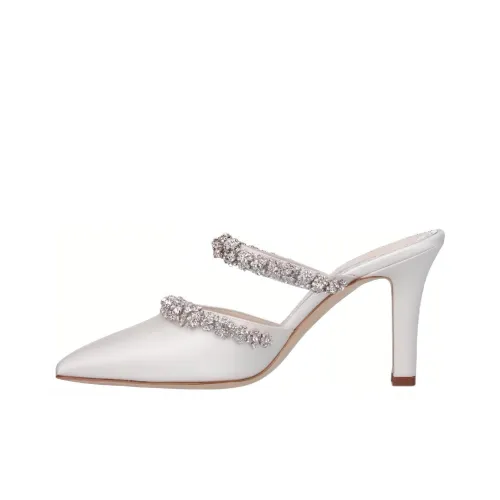 MANOLO BLAHNIK Домашние тапочки Женские Белые