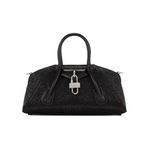 GIVENCHY Antigona Шелковая с ягнятиной эластичная сумка мини женская черная