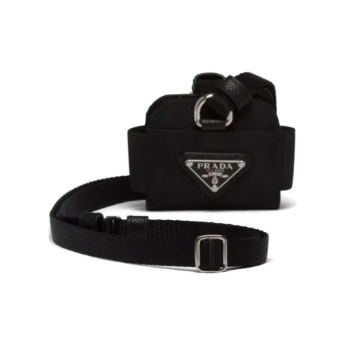 PRADA Нейлон AirPods Pro Чехол для наушников с ремешком Унисекс Черный