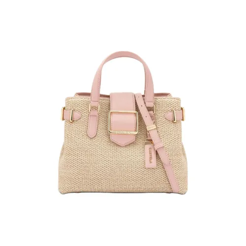 Kurt Geiger London Рафия Сумка через плечо Сумка Женская Розовая и Бежевая