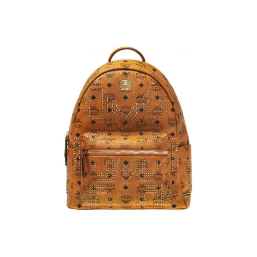 MCM Leather Backpack Medium Unisex Brown MCM Кожа Рюкзак Средний Унисекс Коричневый
