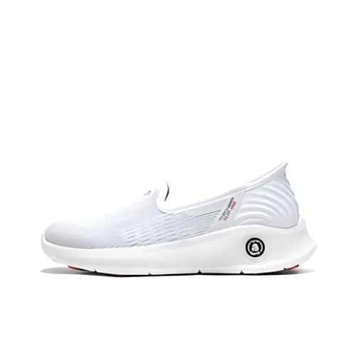 Skechers Амортизация Устойчивость к истиранию Дышащий Низкий Верх Повседневный Женский Белый