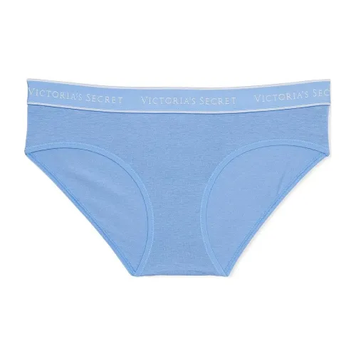 Victoria's Secret Логотип Хлопок Hiphugger Panty Синий Bonnet Нижнее белье Женские 1 Пачка Синий