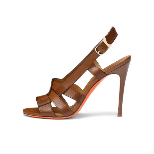 Santoni Beyond One Ремень Сандалии 10,5 см Женские Коричневый