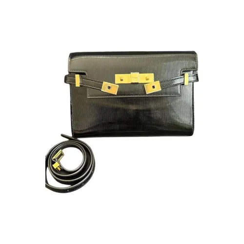 SAINT LAURENT Сумка через плечо из коровьей кожи маленькая сумка на плечо черная женская