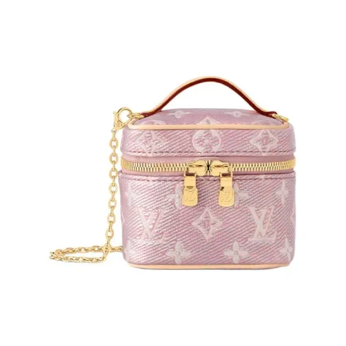 LOUIS VUITTON Vanity Холст с кожей Комбинированный Dressing Сумка Портативная Сумка через плечо Мини Женская Розовая