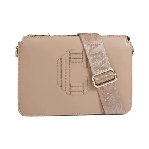 Kurt Geiger London Сумка через плечо из кожи женская серо-бежевая