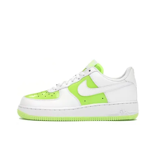 Nike Air Force 1 Амортизация Устойчивость к истиранию Дышащие Низкие Кроссовки для скейтбординга Унисекс Белый Зеленый