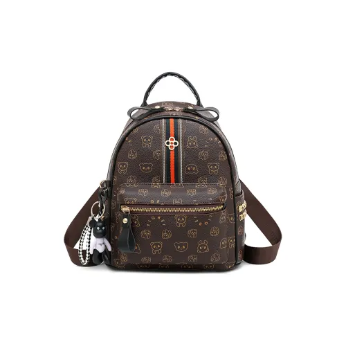 Weymond ПУ (полиуретан) Рюкзак Стандартный Женский Кофейный