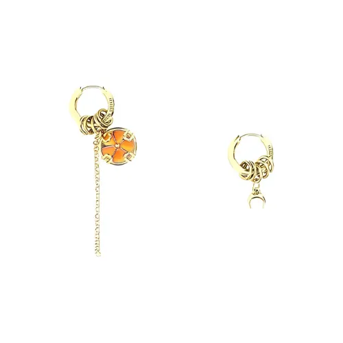 Marine Serre Brass Earrings Золотой Женские