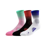 3 упаковки - Полосы Градиент Баскетбольные носки (Темно-синий + Черный Красный + Розовый Зеленый)