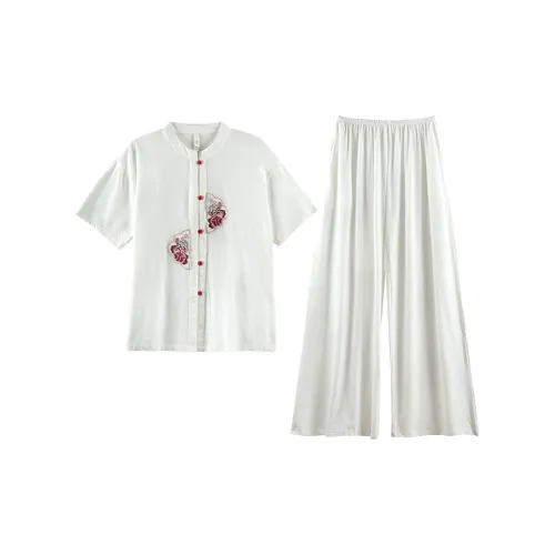 Q'NIANMA Пижамный комплект женский цвет груши белый