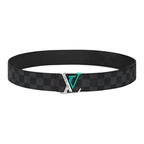 LOUIS VUITTON Холст Кожа Металлические детали Кожаные ремни Мужской Черный Ширина 4CM