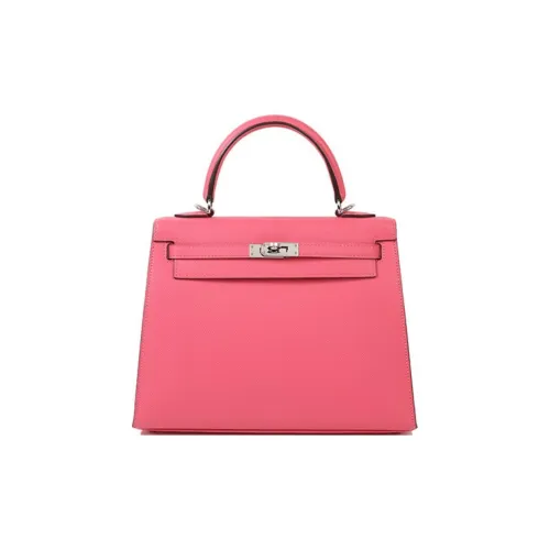 HERMES Kelly Эпсомская кожа Сумка Kelly Сумка через плечо Женская 8W Розовый Азалея Новый Ружь Пудра