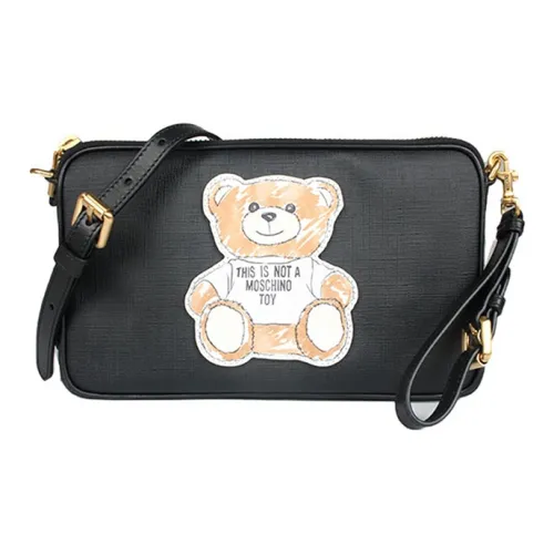 MOSCHINO Кожа Маленькая Квадратная Сумка Сумка через плечо Сумка на плечо Стандартная Женская Черная