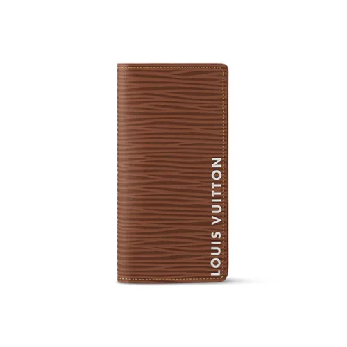 LOUIS VUITTON Brazza Телячья кожа Кошелек Мужской Коричневый